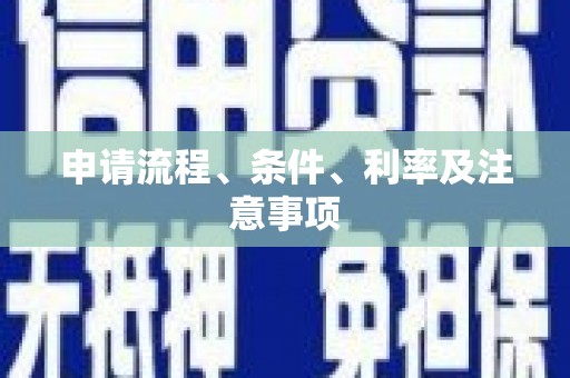 南召申请流程、条件、利率及注意事项