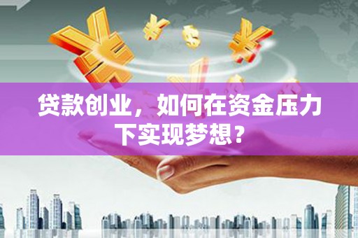 南召贷款创业，如何在资金压力下实现梦想？
