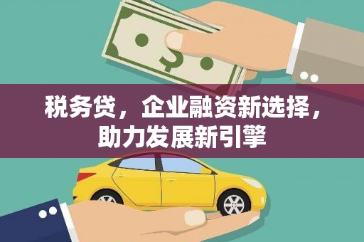 南召税务贷，企业融资新选择，助力发展新引擎