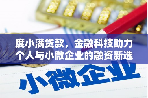 南召度小满贷款，金融科技助力个人与小微企业的融资新选择