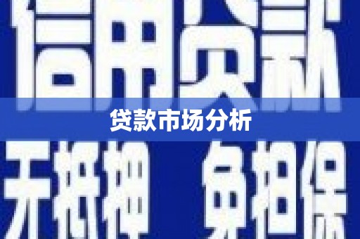 南召贷款市场分析