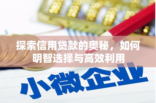 南召探索信用贷款的奥秘，如何明智选择与高效利用