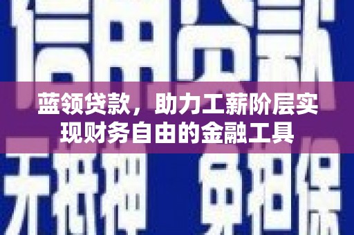 南召蓝领贷款，助力工薪阶层实现财务自由的金融工具