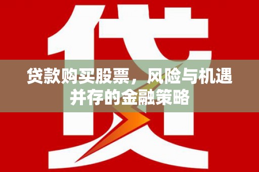 南召贷款购买股票，风险与机遇并存的金融策略