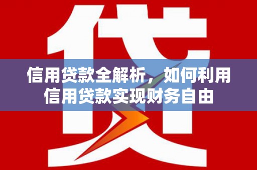 南召信用贷款全解析，如何利用信用贷款实现财务自由